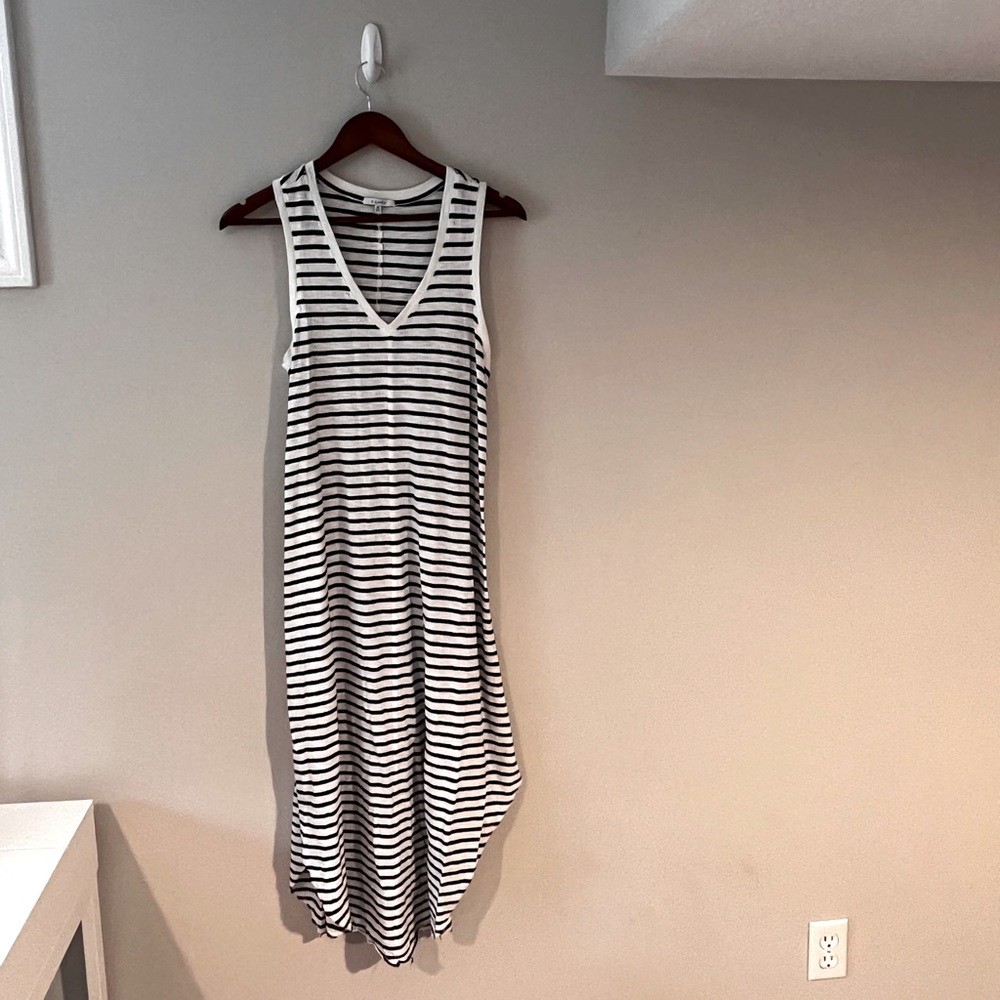 Black and white stripe Z Supply midi dress. Like new.